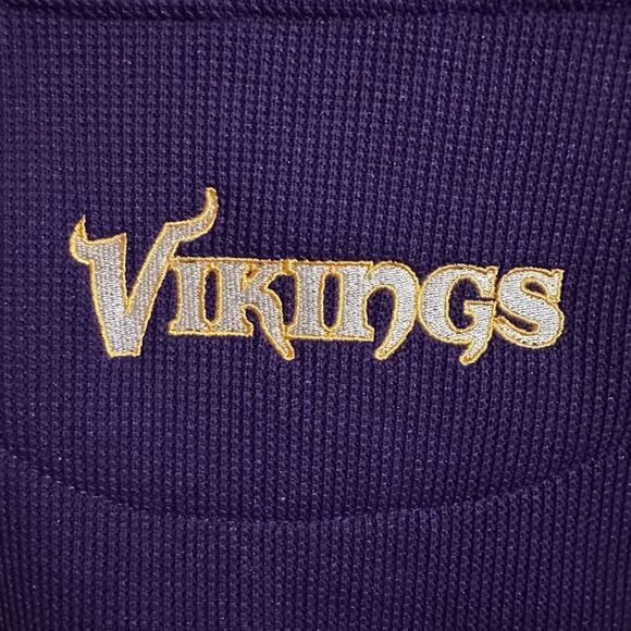 NFL Minnesota Vikings Men’s Waffle Knit Full Zip Fleece Lined Jacket Size Medium - Picture 8 of 9